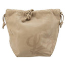 LOEWE Shoulder Bag Leather Beige Gold Auth 206062-13