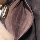 LOEWE Shoulder Bag Leather Beige Gold Auth 206062-24