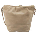 LOEWE Shoulder Bag Leather Beige Gold Auth 206062-2