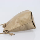 LOEWE Shoulder Bag Leather Beige Gold Auth 206062-4