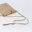 LOEWE Shoulder Bag Leather Beige Gold Auth 206062-8