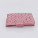 BOTTEGA VENETA INTRECCIATO Compact Wallet Leather Pink Auth 206065V-4