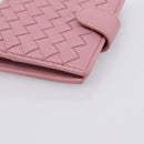 BOTTEGA VENETA INTRECCIATO Compact Wallet Leather Pink Auth 206065V-8