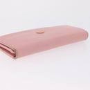 CHANEL Wallet Leather Pink Gold CC Auth 206066-9