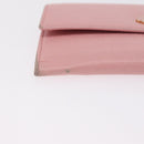 CHANEL Wallet Leather Pink Gold CC Auth 206066-14