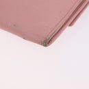 CHANEL Wallet Leather Pink Gold CC Auth 206066-18