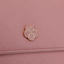 CHANEL Wallet Leather Pink Gold CC Auth 206066-19