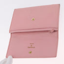 CHANEL Wallet Leather Pink Gold CC Auth 206066-20