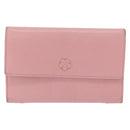 CHANEL Wallet Leather Pink Gold CC Auth 206066-13