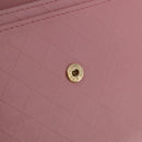 CHANEL Wallet Leather Pink Gold CC Auth 206066-22