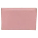 CHANEL Wallet Leather Pink Gold CC Auth 206066-2