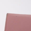 CHANEL Wallet Leather Pink Gold CC Auth 206066-4