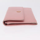 CHANEL Wallet Leather Pink Gold CC Auth 206066-7
