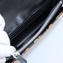 PRADA Long Wallet Safiano Leather Black Silver Auth 206067V-16