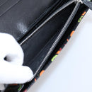 PRADA Long Wallet Safiano Leather Black Silver Auth 206067V-18
