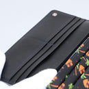 PRADA Long Wallet Safiano Leather Black Silver Auth 206067V-21