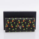 PRADA Long Wallet Safiano Leather Black Silver Auth 206067V-27