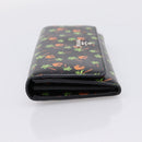 PRADA Long Wallet Safiano Leather Black Silver Auth 206067V-4