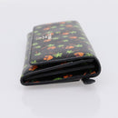 PRADA Long Wallet Safiano Leather Black Silver Auth 206067V-5
