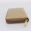 LOUIS VUITTON Vernis Zippy Wallet Wallet Beige Poodle M91761 LV Auth 206068-3