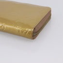 LOUIS VUITTON Vernis Zippy Wallet Wallet Beige Poodle M91761 LV Auth 206068-7