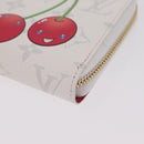LOUIS VUITTON Monogram Cherry Zippy Long Wallet White M14240 LV Auth 206069SAM-15
