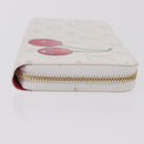 LOUIS VUITTON Monogram Cherry Zippy Long Wallet White M14240 LV Auth 206069SAM-4