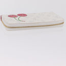 LOUIS VUITTON Monogram Cherry Zippy Long Wallet White M14240 LV Auth 206069SAM-7