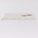 LOUIS VUITTON Monogram Cherry Zippy Long Wallet White M14240 LV Auth 206069SAM-8