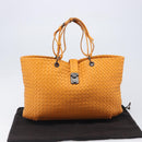 BOTTEGA VENETA INTRECCIATO Capri Tote Bag Leather Orange Auth 206070V-12