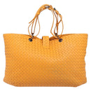 BOTTEGA VENETA INTRECCIATO Capri Tote Bag Leather Orange Auth 206070V-2