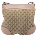GUCCI GG Canvas Mayfair Shoulder Bag Beige Gold 257065 Auth 206073V-2