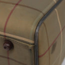 Burberrys Nova Check Boston Bag Canvas Beige Gold Auth 206077-15