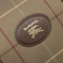 Burberrys Nova Check Boston Bag Canvas Beige Gold Auth 206077-20