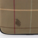 Burberrys Nova Check Boston Bag Canvas Beige Gold Auth 206077-5