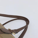 Burberrys Nova Check Boston Bag Canvas Beige Gold Auth 206077-14