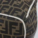 FENDI Zucca Canvas Vanity Hand Bag Black Brown Auth 206079-15