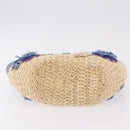 Miu Miu Hand Bag Raffia Beige Gold Auth 206081V-5