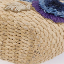 Miu Miu Hand Bag Raffia Beige Gold Auth 206081V-16