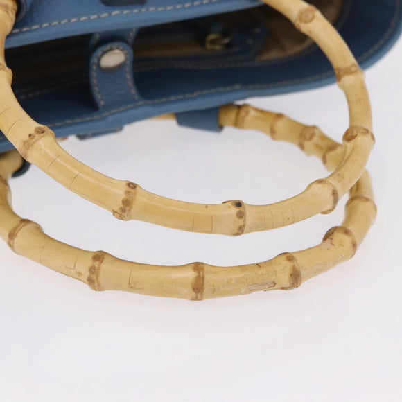 Miu Miu Hand Bag Raffia Beige Gold Auth 206081V