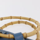 Miu Miu Hand Bag Raffia Beige Gold Auth 206081V-14
