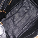 Miu Miu Biker Hand Bag Denim 2way Navy Gold Auth 206083V-11