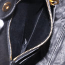 Miu Miu Biker Hand Bag Denim 2way Navy Gold Auth 206083V-26
