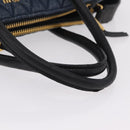 Miu Miu Biker Hand Bag Denim 2way Navy Gold Auth 206083V-14