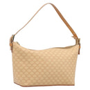 CELINE Macadam Canvas Accessory Pouch PVC Leather Beige Gold Auth 206085V-1