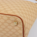CELINE Macadam Canvas Accessory Pouch PVC Leather Beige Gold Auth 206085V-10