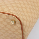 CELINE Macadam Canvas Accessory Pouch PVC Leather Beige Gold Auth 206085V-12