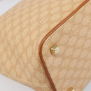 CELINE Macadam Canvas Accessory Pouch PVC Leather Beige Gold Auth 206085V-13