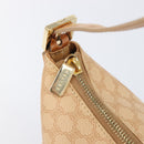 CELINE Macadam Canvas Accessory Pouch PVC Leather Beige Gold Auth 206085V-15
