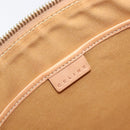 CELINE Macadam Canvas Accessory Pouch PVC Leather Beige Gold Auth 206085V-16